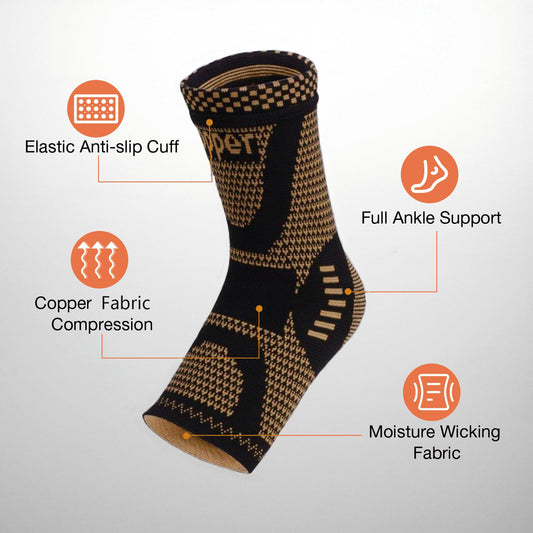 Copper Compression Sleeve Socks